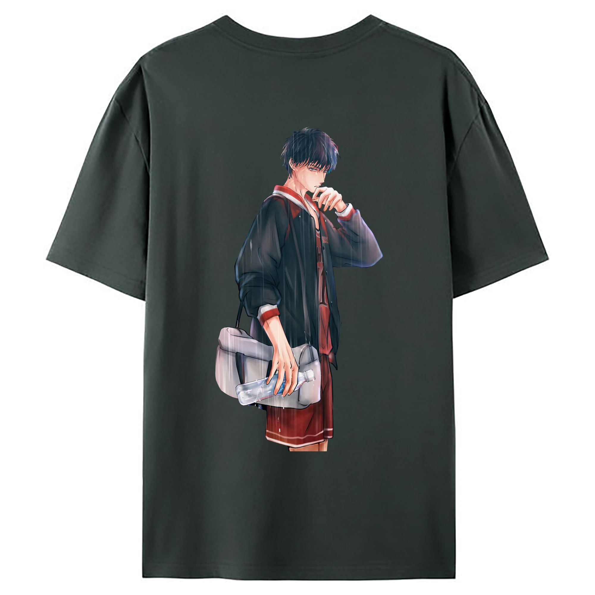 （画像用） SLAM DUNK／スラムダンク 綿100％ メンズ半袖Tシャツ（バックプリント） 通気性